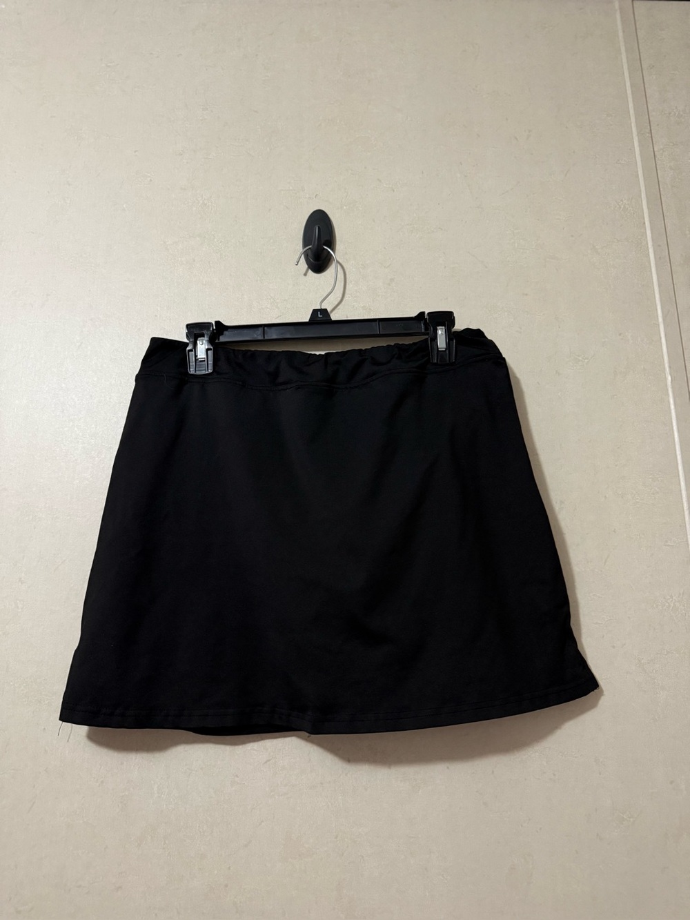 Ekouaer Black Athletic Skort Built-In Shorts Size Large